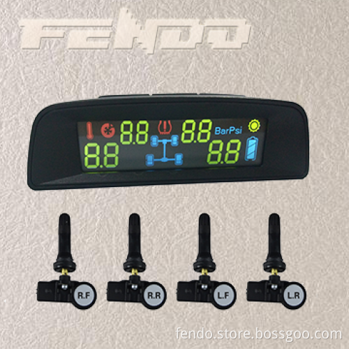 built-in Solar LCD Color screen Large solar panels waterproof IP6K7K tire pressure monitoring system